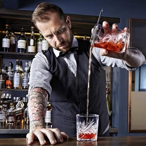 Elegant Crystal Whiskey Glass Set, Double Old Fashioned Scotch Glasses Perfect For Serving Whiskey Bourbon, Mixed Drinks - Set Of 6 Cocktail Glasses #TOP2