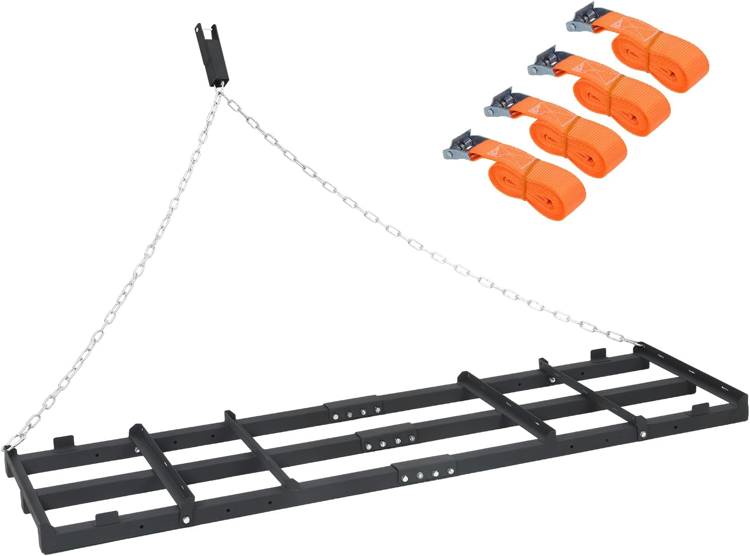 6FT Drag Harrow for ATV UTV, Heavy Duty Driveway Gravel Leveler with Adjustable Weight Bars, Tow Behind Landscape Rake for Mower Tractor, Lawn Yard Lawn Rake, Soil Sand Leveling Tool