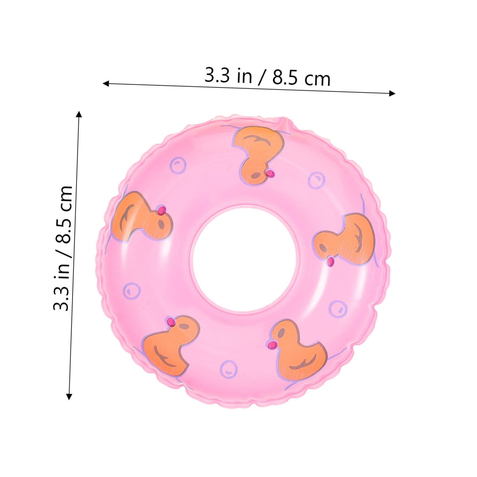 HANABASS 15Pcs Mini House Swim Rings Inflatable Tiny Floating Rings for DIY Decor Photo Props and Party Supplies for Miniature Life Scenes and