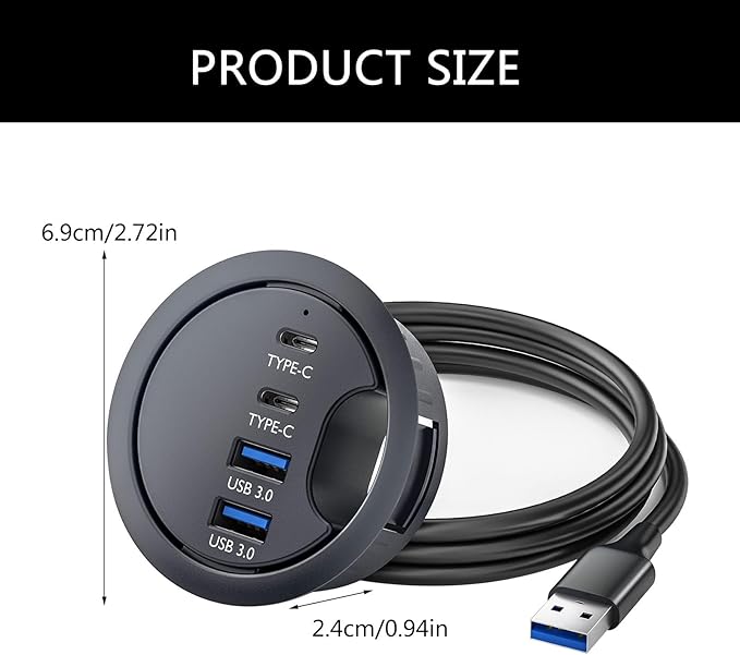 Hub USB 3.0 4 Puertos HapGlan para PC Portátil Escritorio miniatura 3
