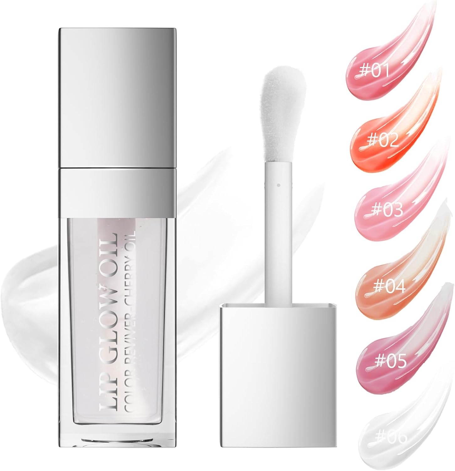 Lip Glow Oil Probuk 8 ml Long Lasting Lip Plumper Oil & Moisturizing Clear Toot Lip Oil voor langdurig voedende lippen en niet kleverige lipgloss inkt (06#)