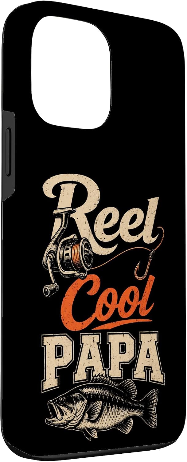 Fishing Reel Cool Papa Funny Grandpa Bass Gift Case for iPhone 13 Pro Max image 3