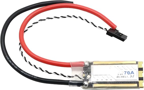 AM32 70A BLHeli_32 32Bit Single Brushless ESC 3-6S Current Meter Sensor for RC Airplane FPV DIY RC Parts (70A)