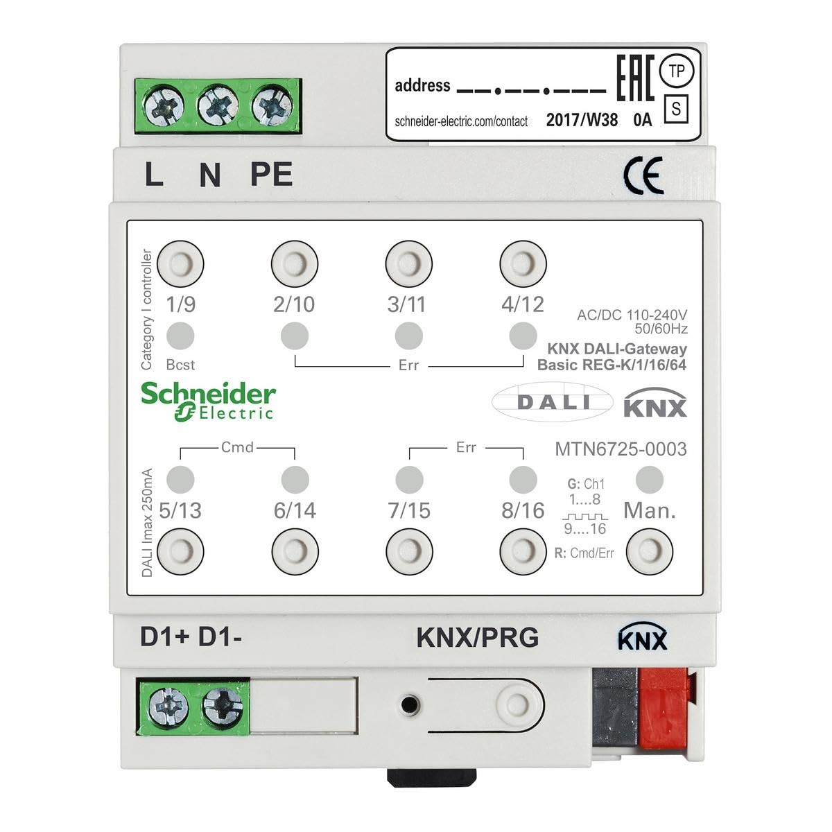 Module KNX DALI-Gateway Basic REG-K/1/16/64 pour maison connectée