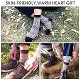 Justay Comf 6Pairs Mens Wool Socks, Thick Thermal Warm Breathable Crew Socks for Winter， Best Gift (Brown/Green/Red/Blue/Light Blue/Black),6-11 - Image 2
