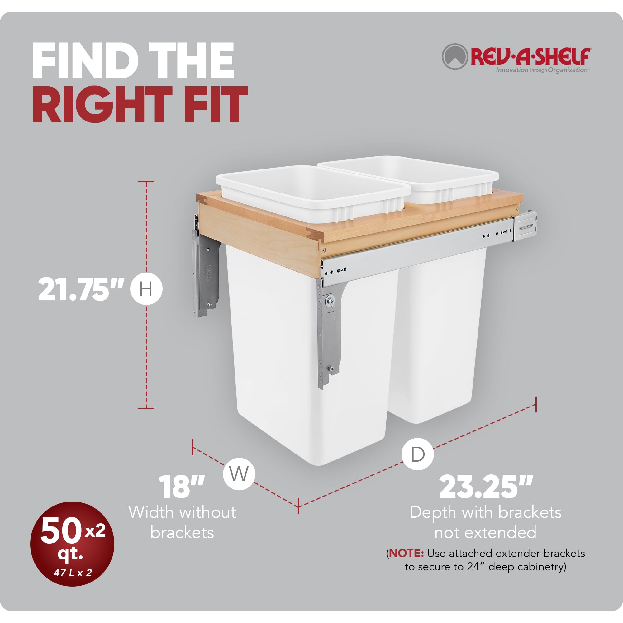 Rev-A-Shelf - Recipiente para residuos