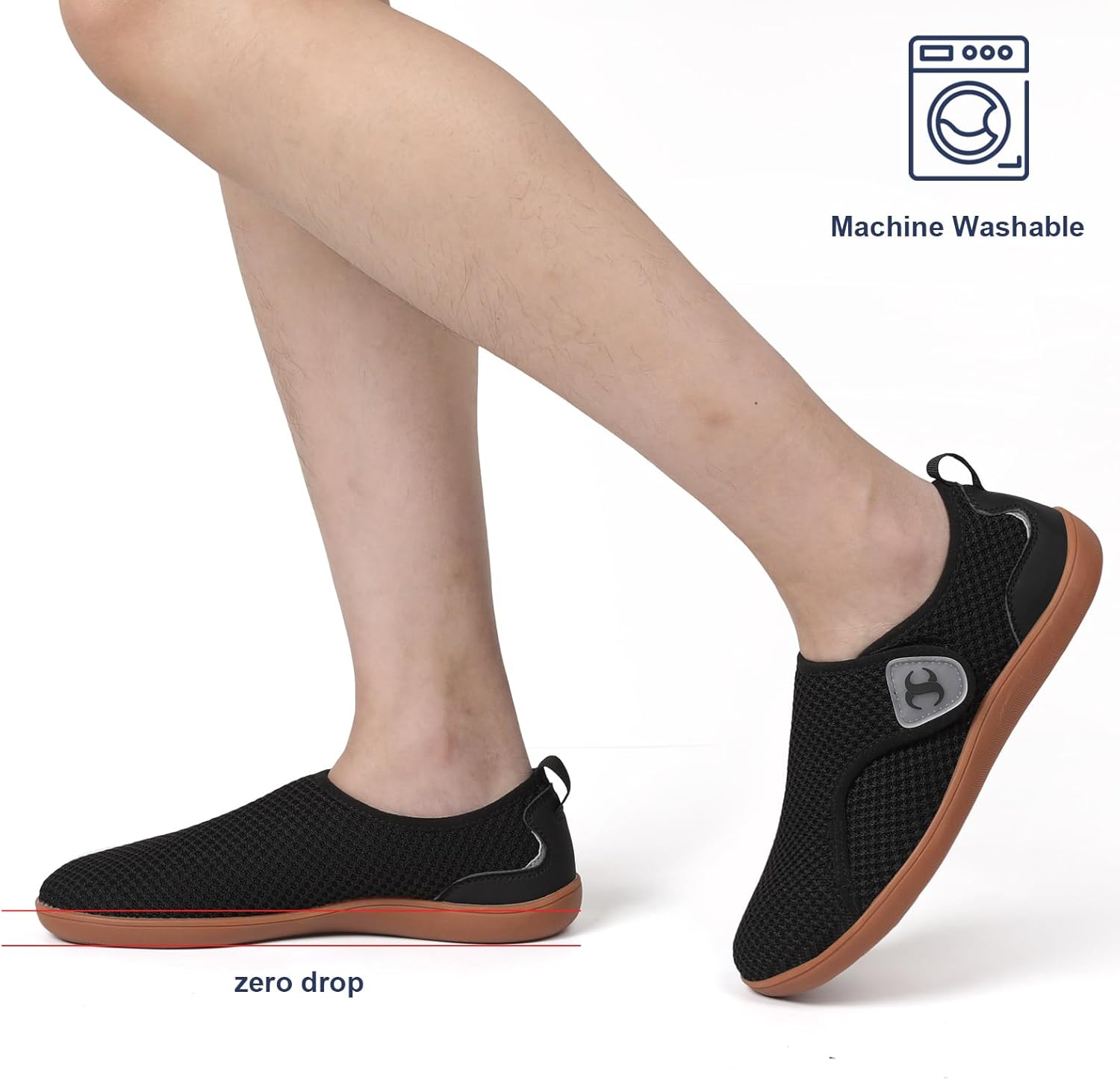 Mens Walking Shoes Wide Diabetic Orthopedic Recovery Shoes Comfortable Lightweight Barefoot Zero Drop Sneakers Adjustable Indoor Outdoor Shoes - Image 6