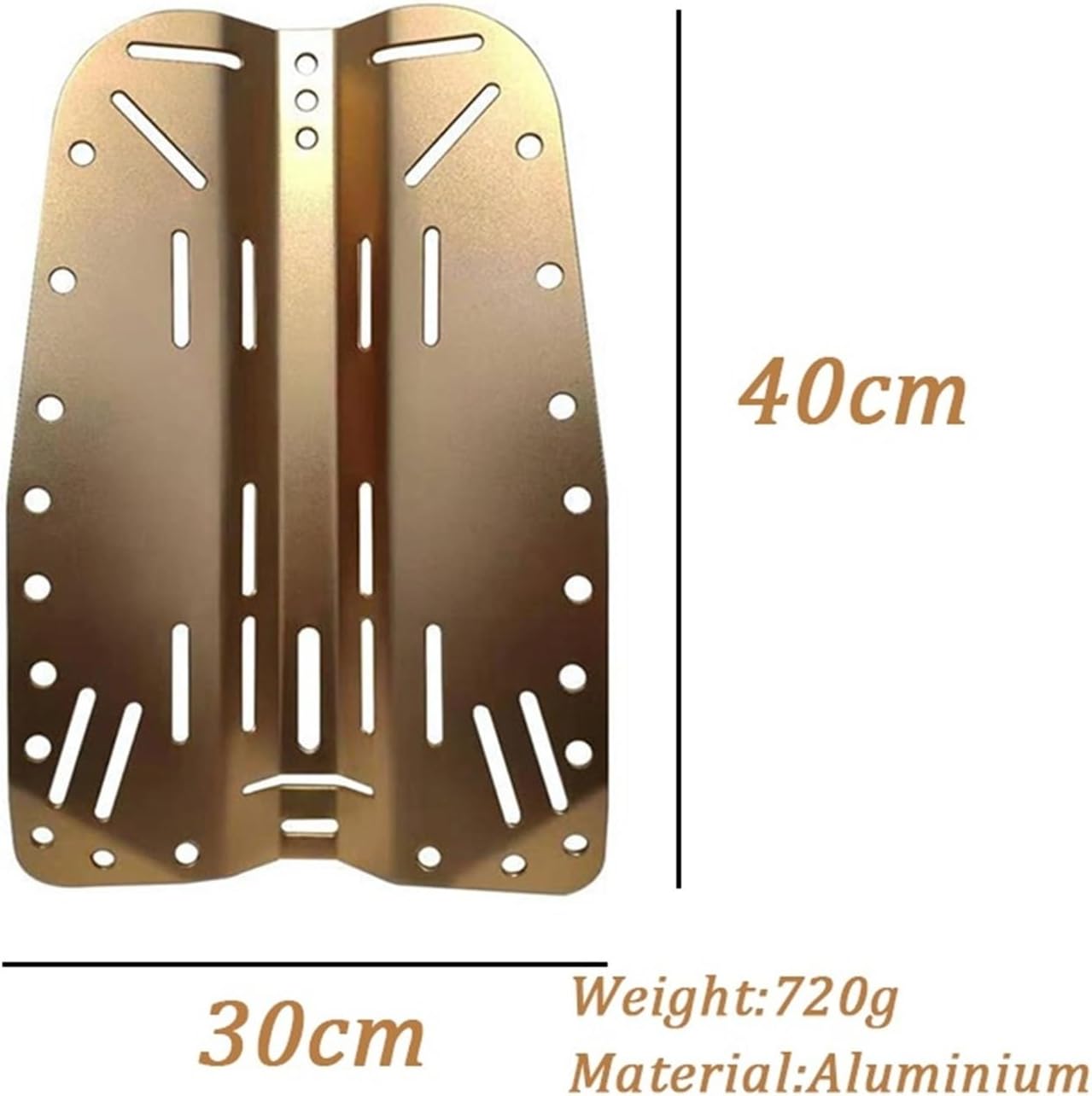 Scuba Diving Aluminum Backplate Aluminium Diving Technical Backplate Diver Plate Equipment (Color : Blue, Size : A)