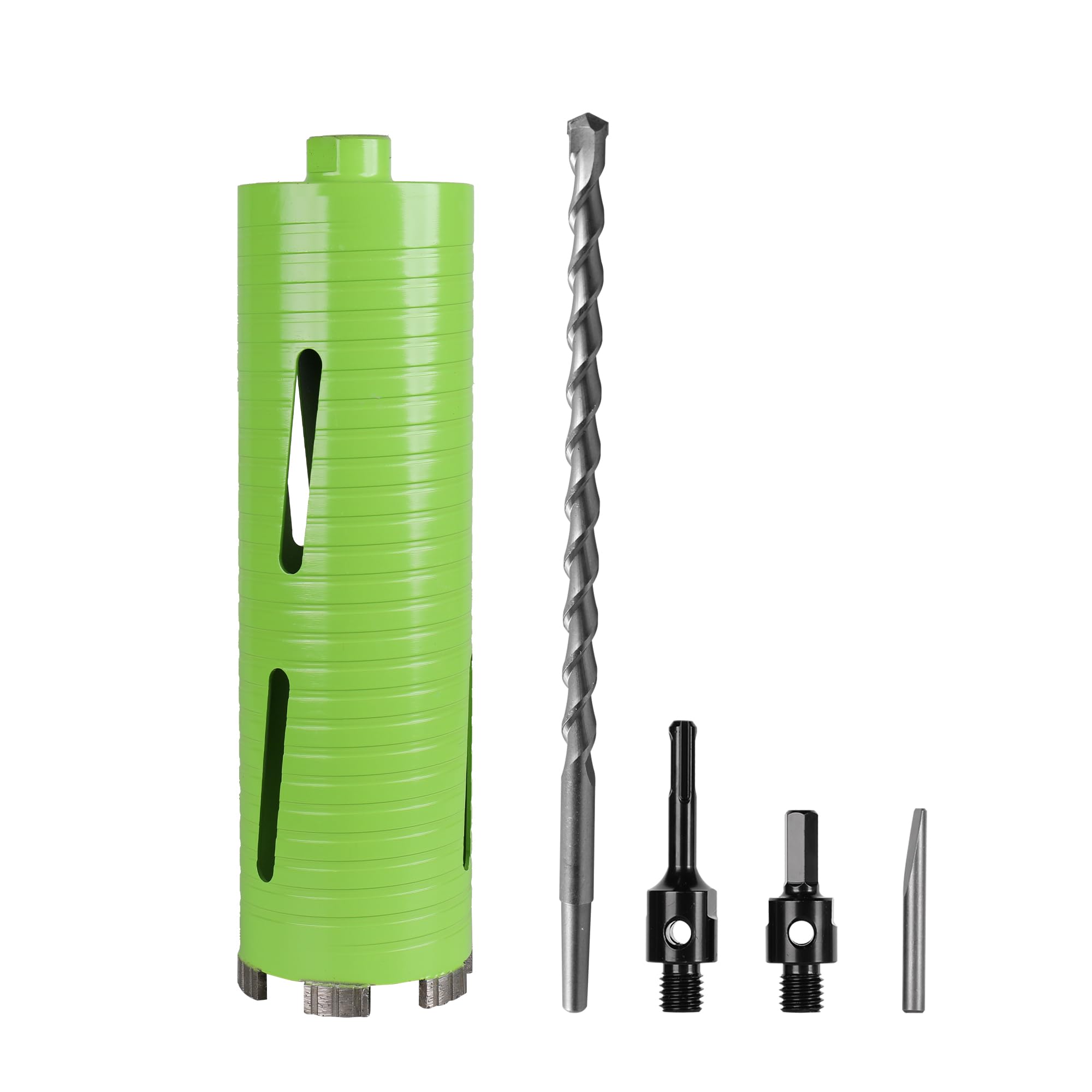 Dry Core Drill Bit Kit - 2.5" with Adapters -15