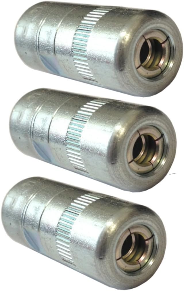 (Pack of 3) Samoa Heavy Duty Grease Gun End - Hydraulic Coupler 1/8bsp