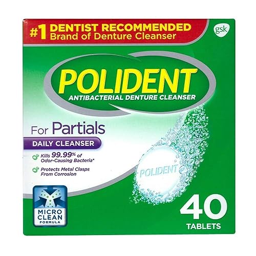 Polident Polident Partials Limpiador de dentaduras dentales 40 unidades