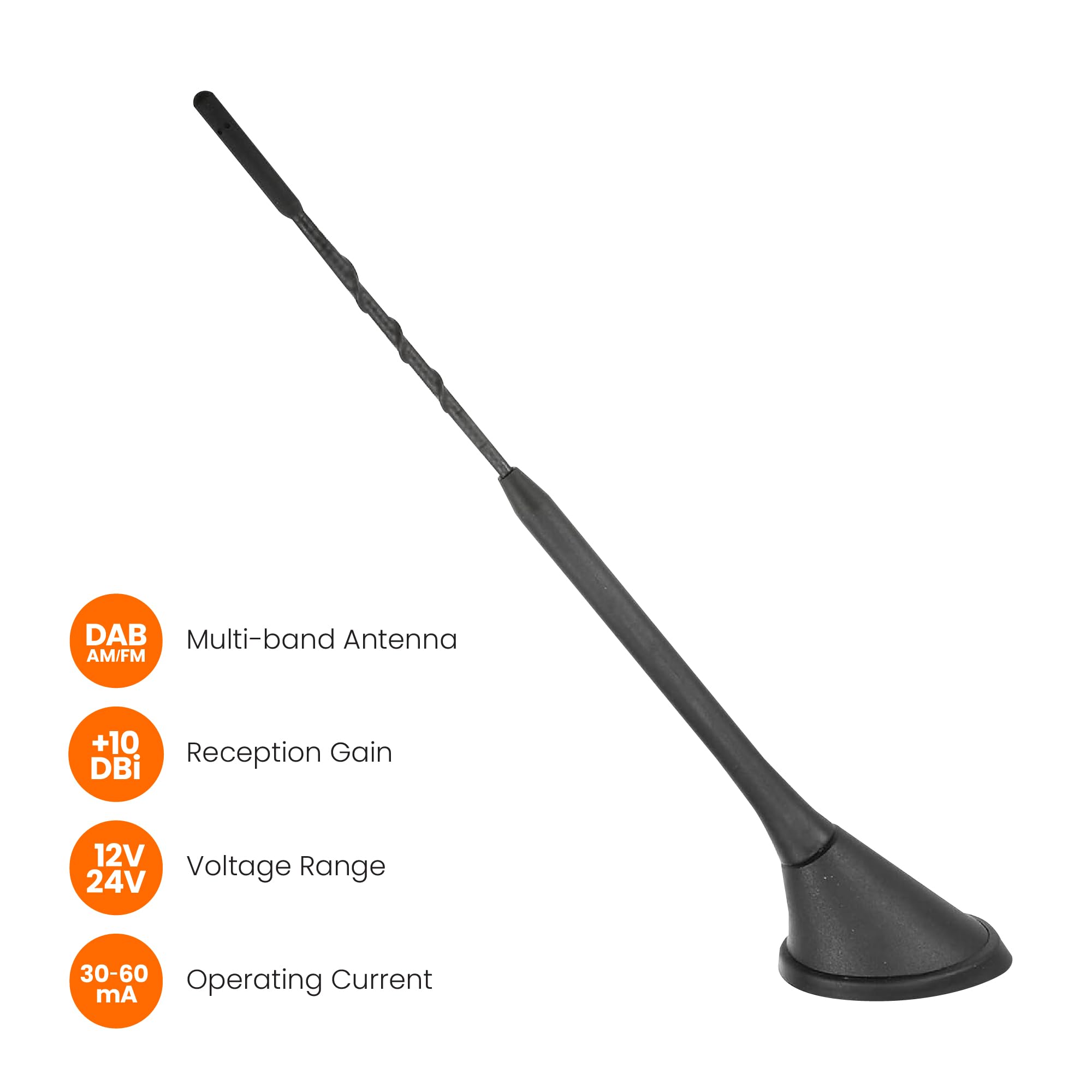 Road Angel Antenna DAB amplificata compatta montata esternamente RADAB2