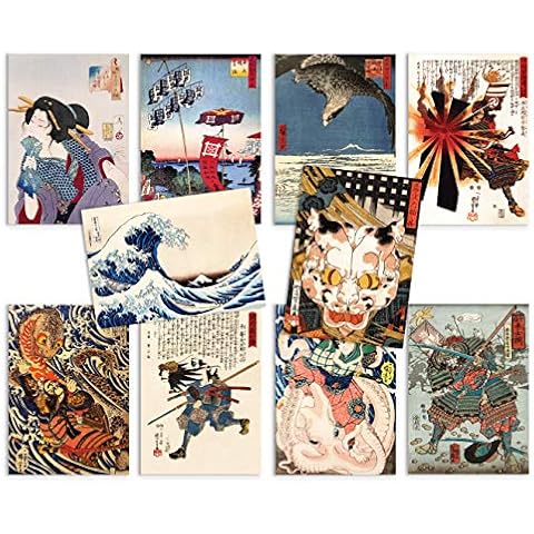 Lot de cartes postales Ukiyo-e - Strand Clothing Cover