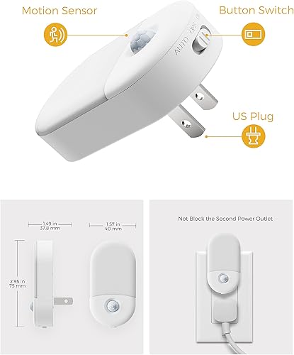 Miniatura 9 de L LOHAS LED Luz nocturna con sensor de movimiento enchufable, luz nocturna activada por movimiento, luz con sensor de oción para interiores para