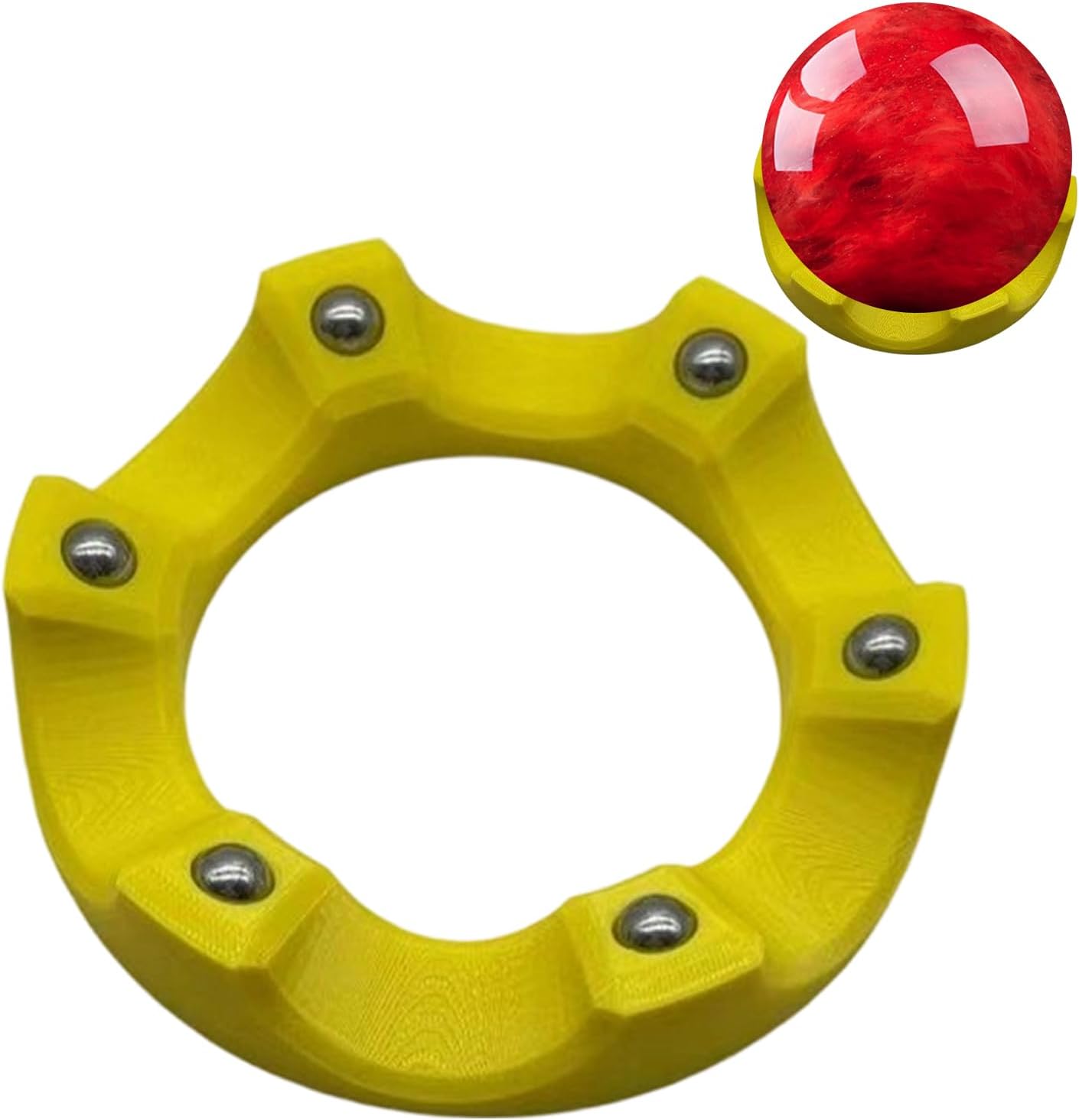 Bowling Ball Spinner Machine 14.5cm Rotating Ball Cup PP Bowling Cup Stand With Bearing Spinner Holder Porous Ring Cleaning Display Rack For Cleaning Polishing Maintenance Grinding