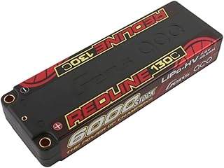 Gens ace Redline Series 6000mAh 7.6V 130C 2S2P HardCase HV Lipo Battery