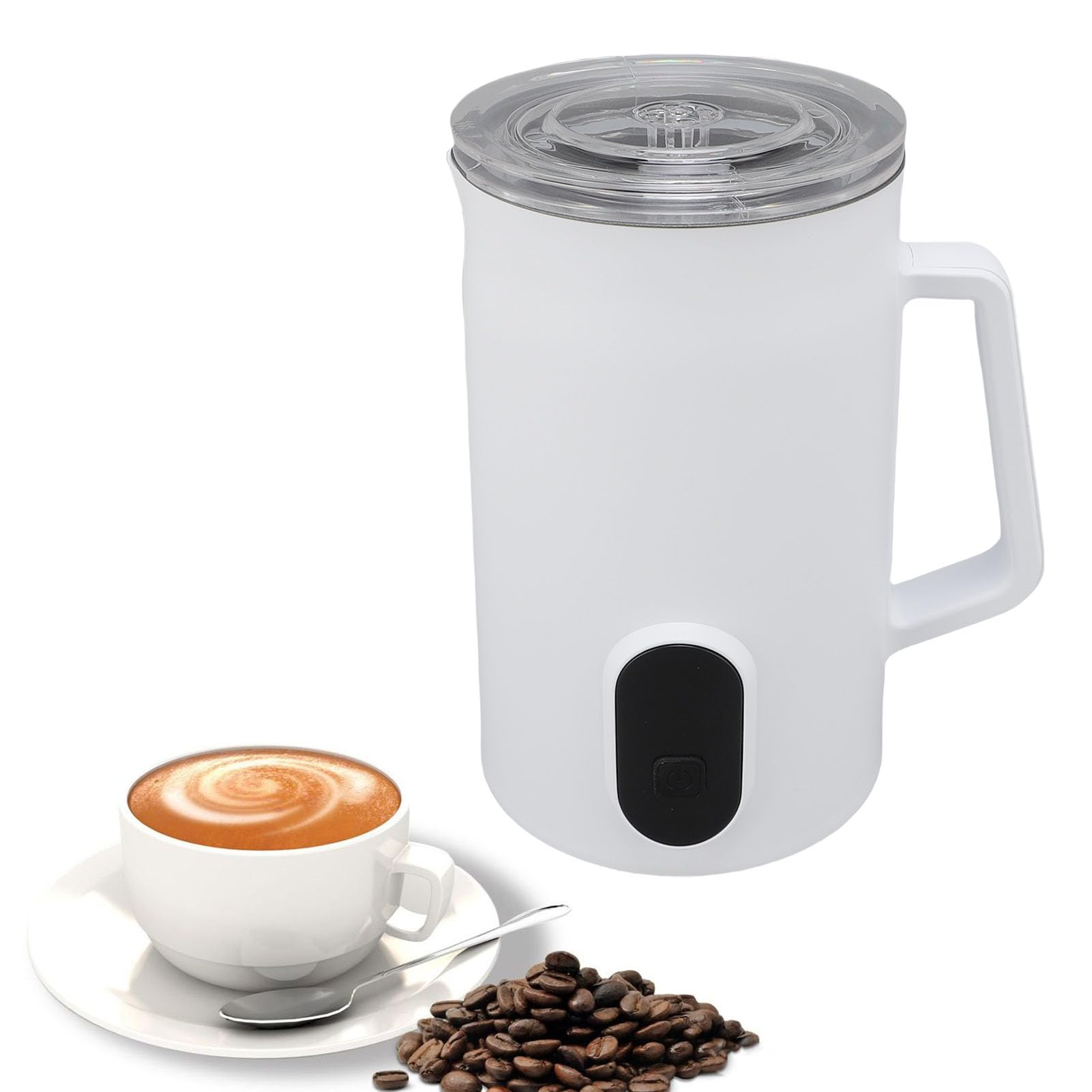 Frutto di Latte Elettrico, Piroscafo 4 in 1 Latte, Produttore di Schiuma Calda e Fredda Automatica, per caffè, Latte, Cappuccino, (Spina europea 220V)