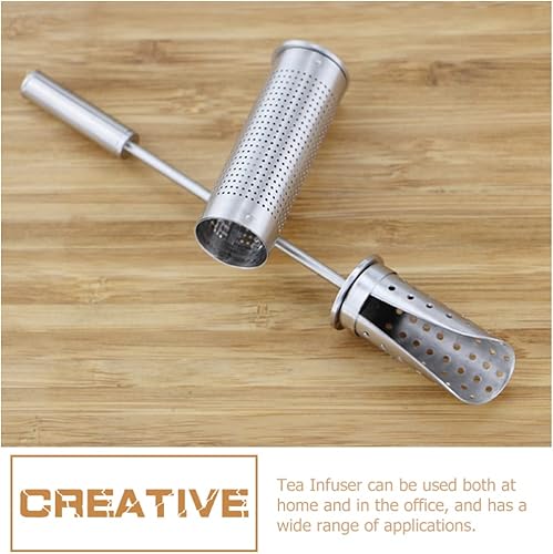 Miniatura 3 de Kichvoe Tubo infusor de colador de té de metal para té suelto, filtro de cocina reutilizable para elaborar cerveza, práctico difusor de malla fina
