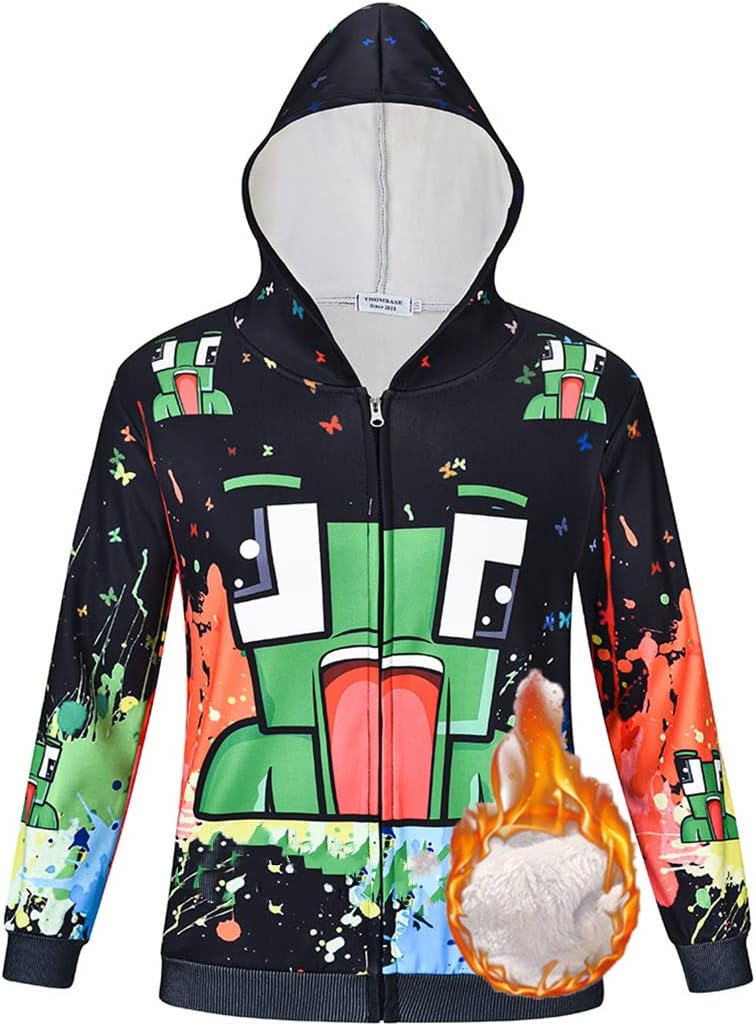 Kids Boys Girls Logo Print Childs pullover off Hoodie With Pocket Long Sleeve Hoody T-hirts (black 2, 9-10 years)