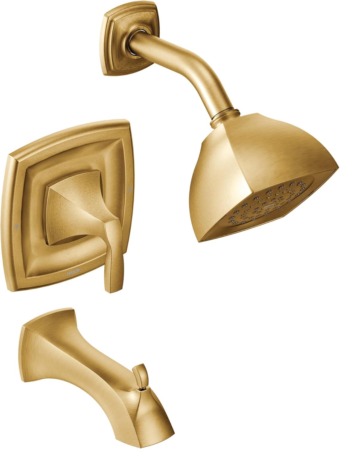 Moen Voss Brushed Gold Posi-Temp Pressure Balancing Eco-Performance Tub and Shower Trim Kit, Valve Required, T2693EPBG