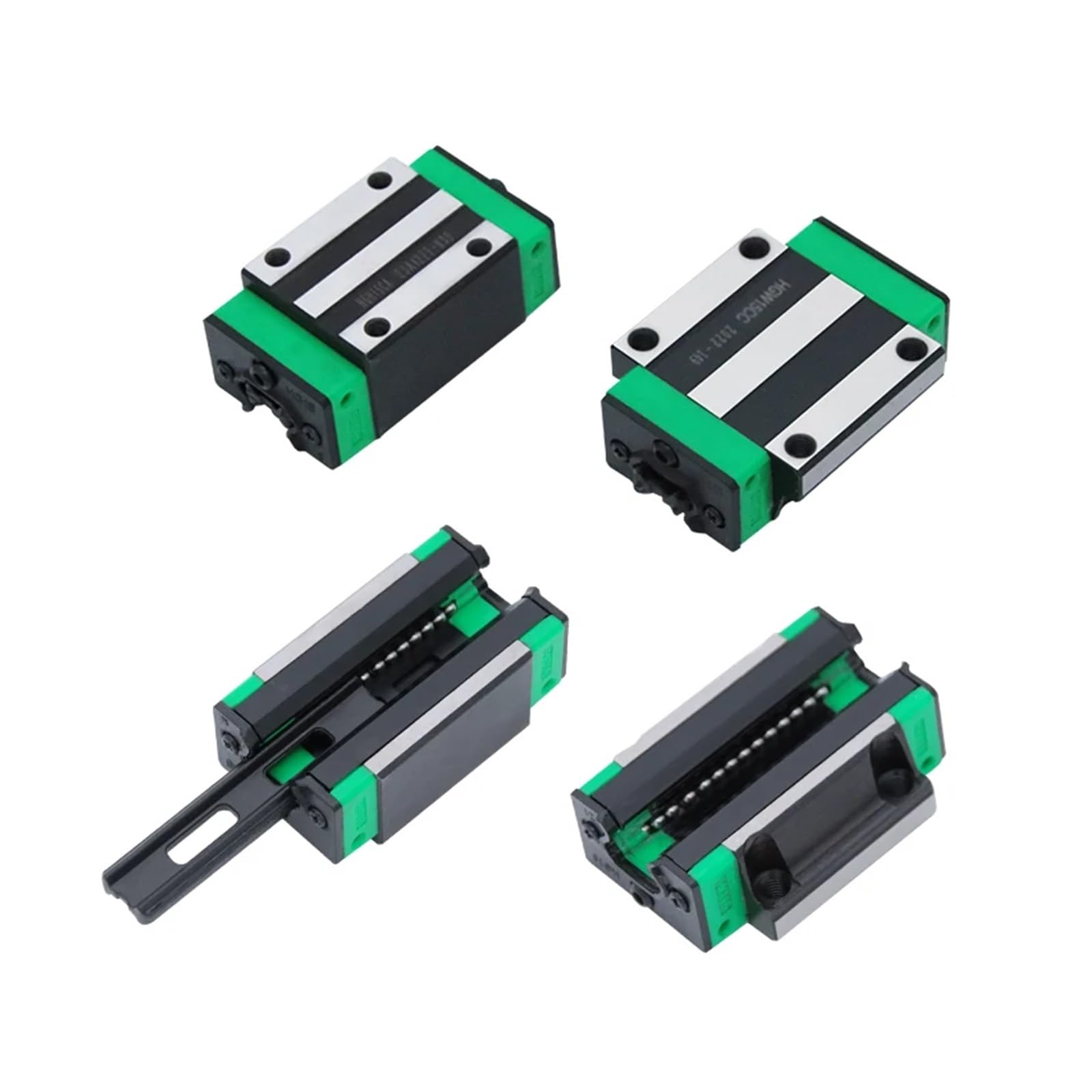 2pc HGR15 HGR20 Square Linear Guide Rail 100-550mm + 4pc HGH15CC HGH20CC For CNC Router Engraving catholic(2 HGR20 4HGH20CC,450mm)