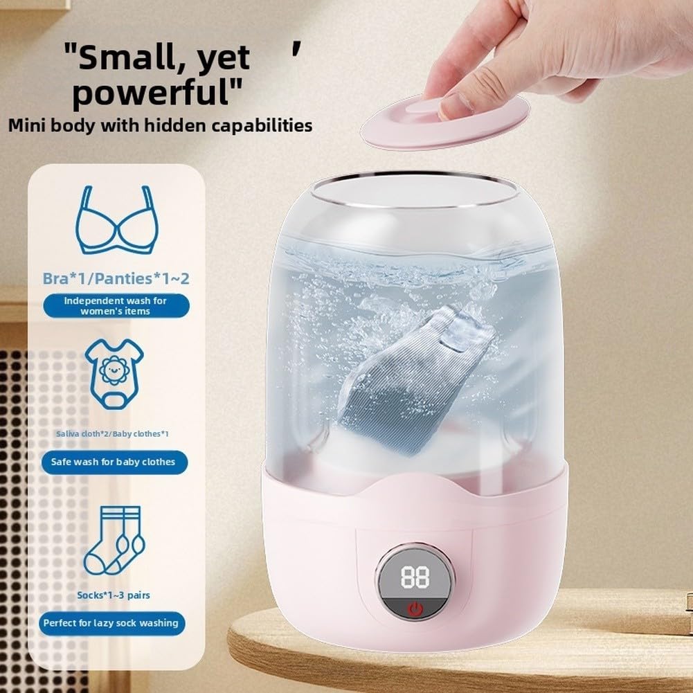 Przenośne skarpety do mini pralki elektrycznej (białe)