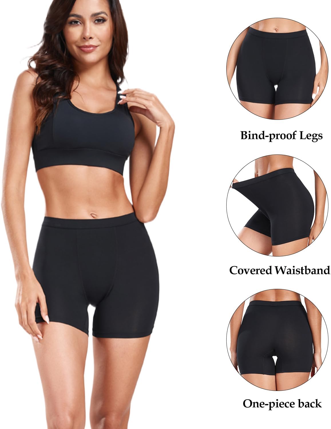 wirarpa Women's Modal Boy Shorts Panties Soft Microfiber Boxer Briefs Underwear 4 Pack - Image 3