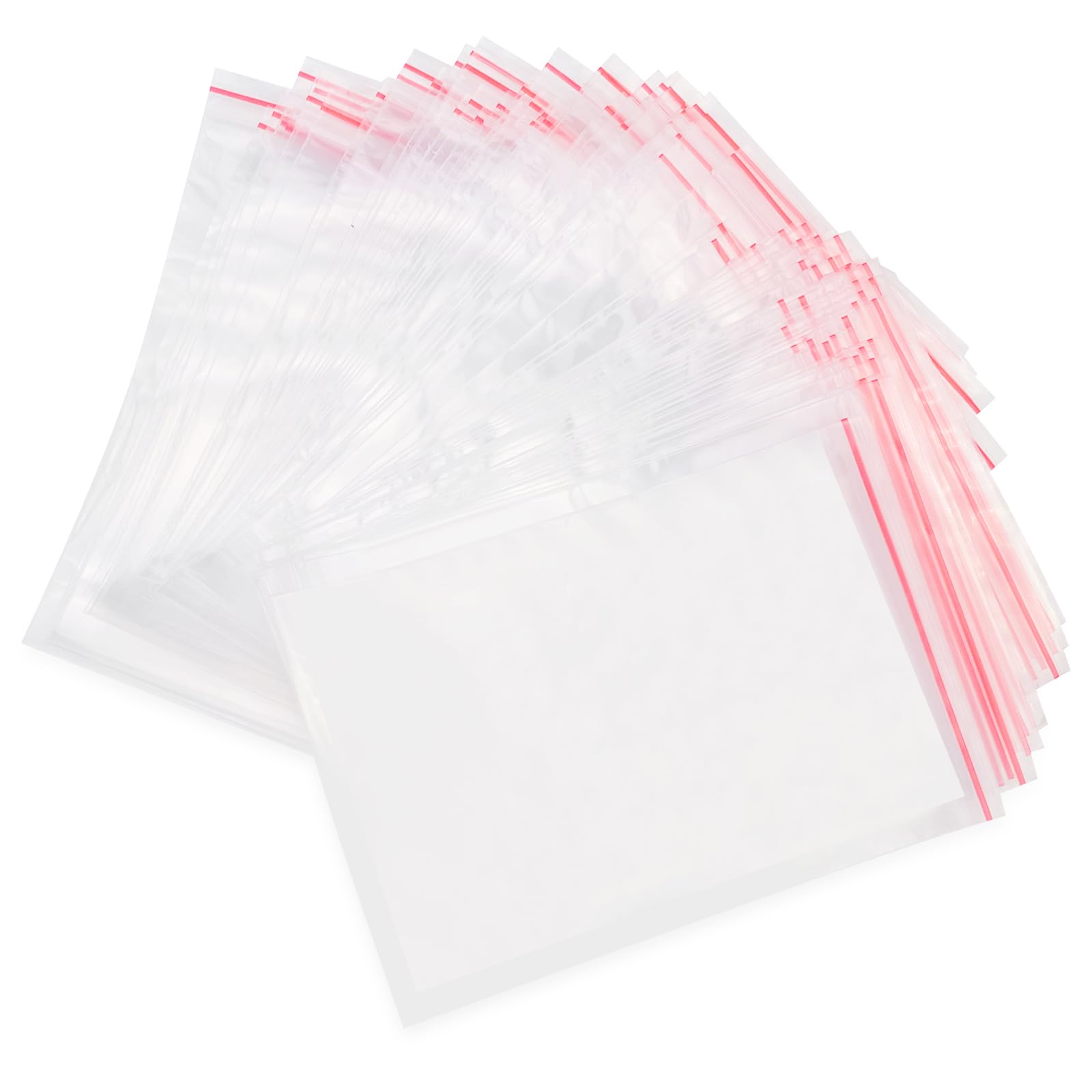 Baxcdyswe 100 Stück Zip Beutel, 100 × 150 mm Druckverschlussbeutel, Baggies, Kleine Plastiktüten, Verpackungstüten, Ziplock Beutel Zipper Wiederverschließbare, Polybeutel Versiegeltem Reißverschluss