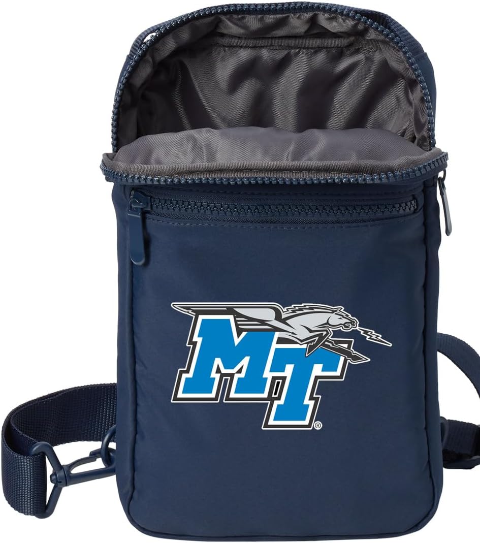 Broad Bay Middle Tennessee Crossbody Bag - Versatile Travel, Sports, or Gameday Bag for MTSU Fans and Alumni, Men or Women