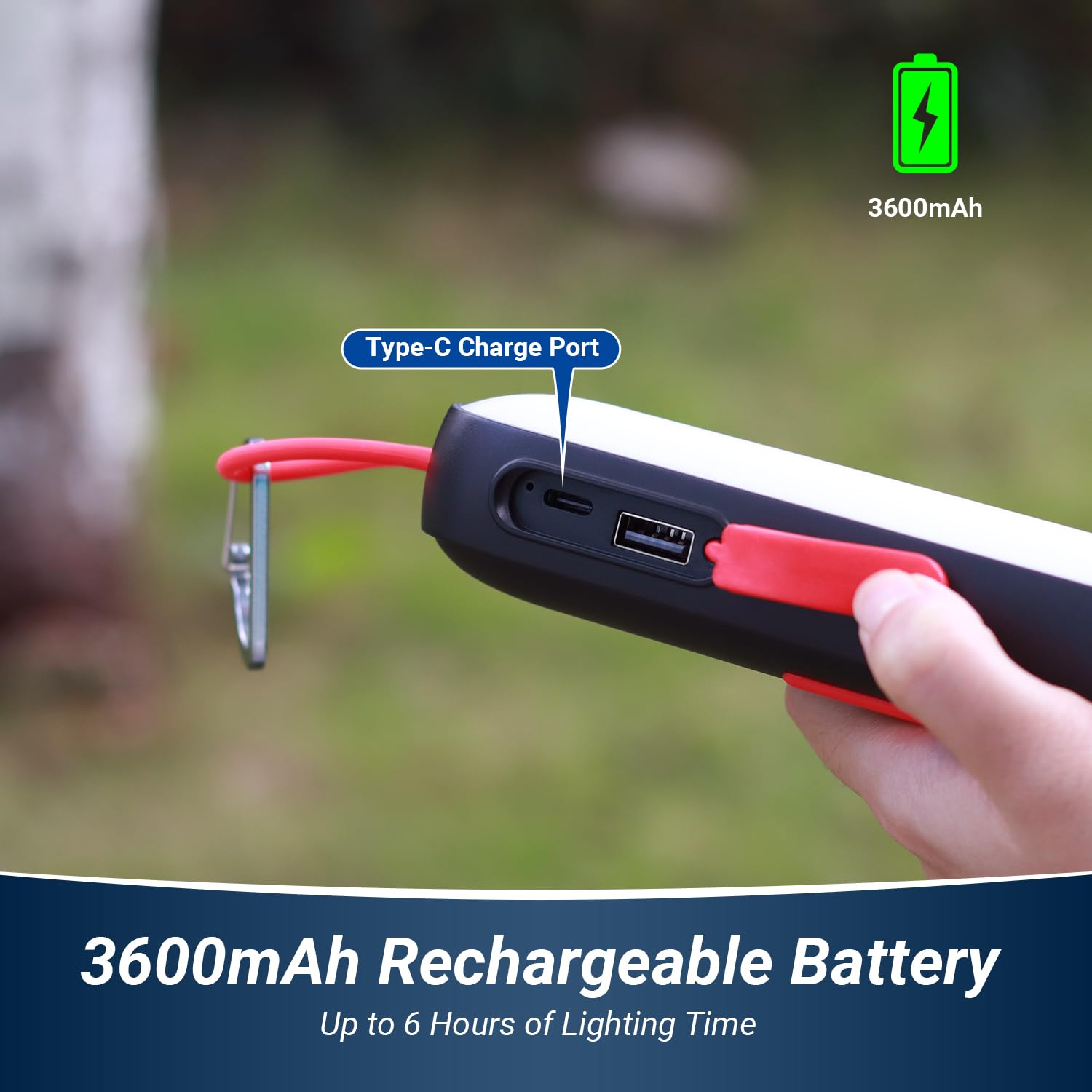 Lampe torche LED HL 600 AD rechargeable, avec recharge rapide par dynamo, 600+180lm, IP54