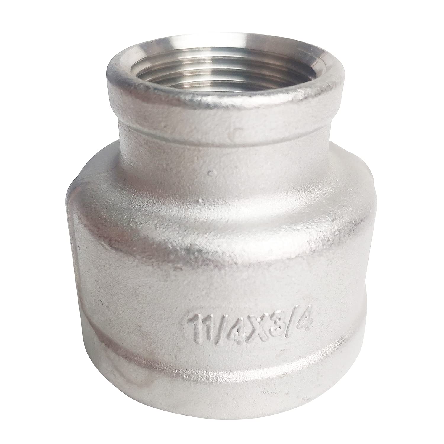 1-1/4"x 3/4" Female Reducer Reducing Coupling,Stainless Steel 304 NPT Female Threaded Cast Pipe Fitting,Nipple
