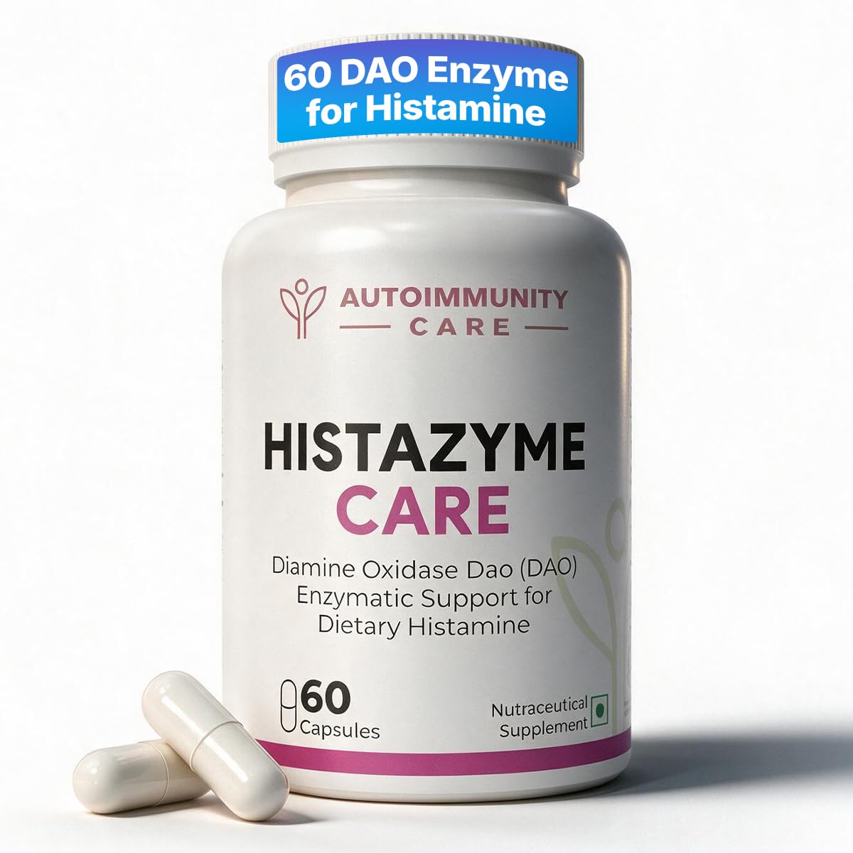 Autoimmunity Care Histazyme Care DAO Enzyme Supplement 20,000 HDU – Anti Histamine Blocker for Histamine Intolerance, Digestive Enzymes for Men, Gut Health for Women, Quercetin Phytosome, 60 Caps-picture-27