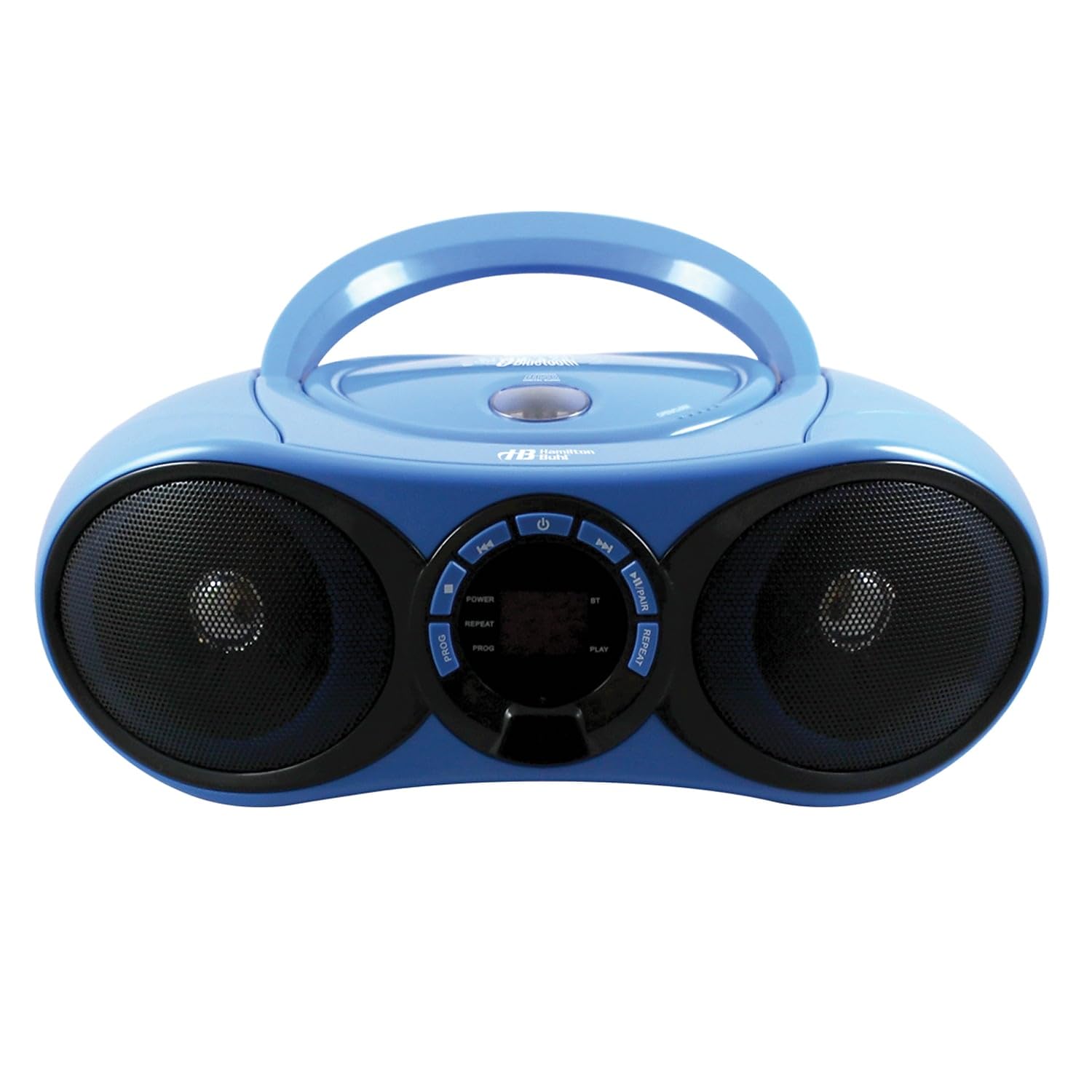 HamiltonBuhl Boombox CD/FM Media Player with Bluetooth(R) Receiver, Blue (HB-100BT2)