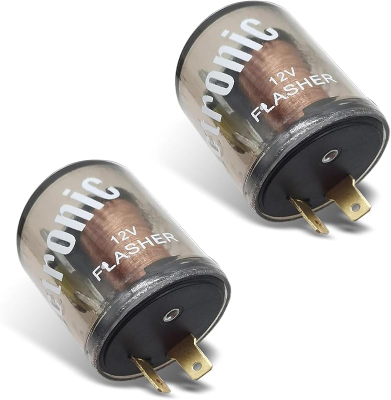 Relé eletrônico do pisca Flygun 12 V com soquete redondo de 3 terminais – Kit com 2 unidades