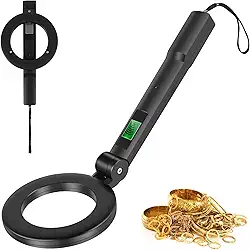Detector de metal, detector de ouro profissional para caça ao tesouro, bobina de busca impermeável de 25,4 cm com visor LCD intuitivo, detectores de metal dobráveis, detectores de metais