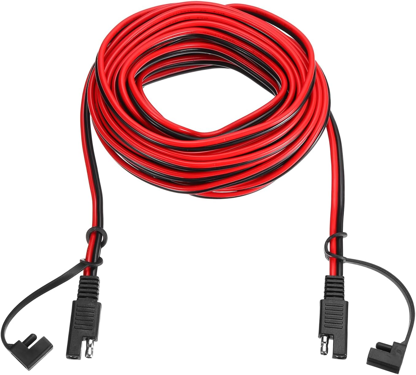 MECCANIXITY SAE Extension Cable, 40FT 14 AWG Quick Disconnect SAE Connector Cable Wire Cord Harness with Dust Cap for Motorcycle Automotive Power Solar Panel Cars Boats