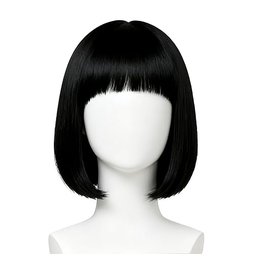 Black Bob Wig for Black Women, 35cm Natural Looking Synthetic