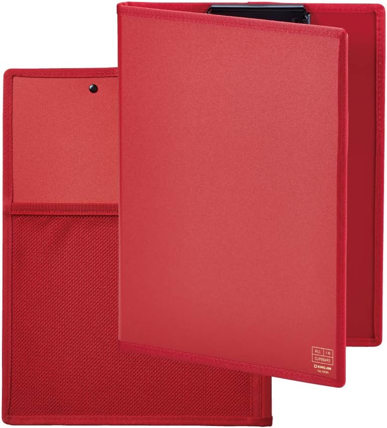 King Jim 5995 Clipboard All-in with Cover, A4, Short Side Binding, Bi-Fold
