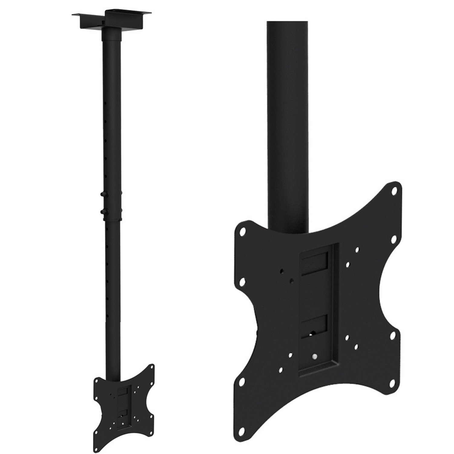 Maclean MC-580 Supporto Staffa Universale da Soffitto Nero per TV Plasma LED LCD da 23'' fino a 55'' VESA Compatibile Carico MAX 50kg