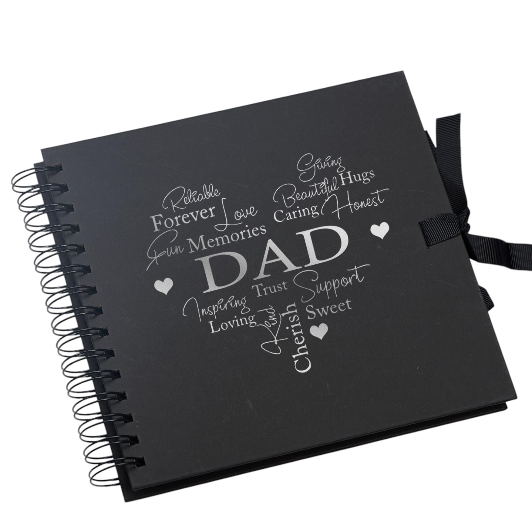 Ukgiftstoreonline Black Dad Multiple Colour Scrapbook Guest Book Or Photo Album With Foil Print