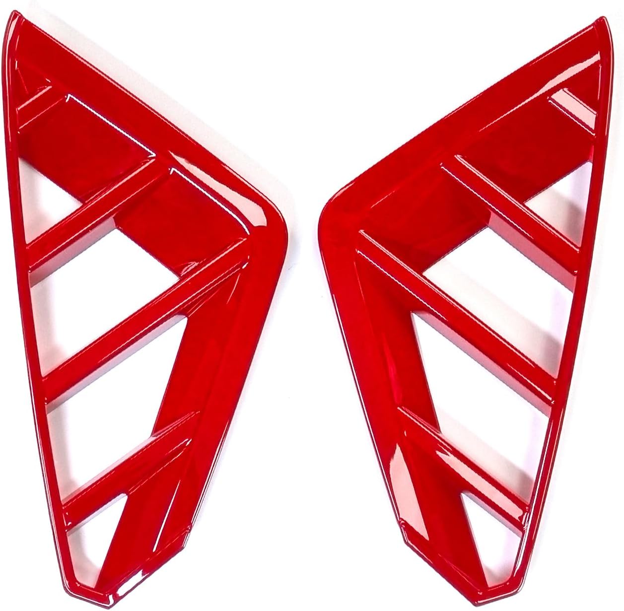 Red ABS Front Bumper Side Air Vent Cover Fog Light Lamp Decor Cover Compatible with Hyundai Elantra CN7 N Line 2022-2023 Accessories