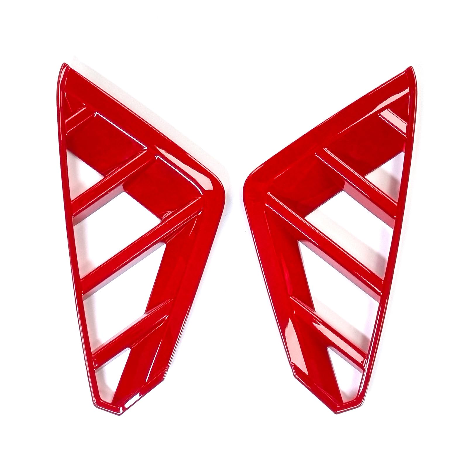 JUIVEEL Red ABS Front Bumper Side Air Vent Cover Fog Light Lamp Decor Cover Compatible with Hyundai Elantra CN7 N Line 2022-2023 Accessories