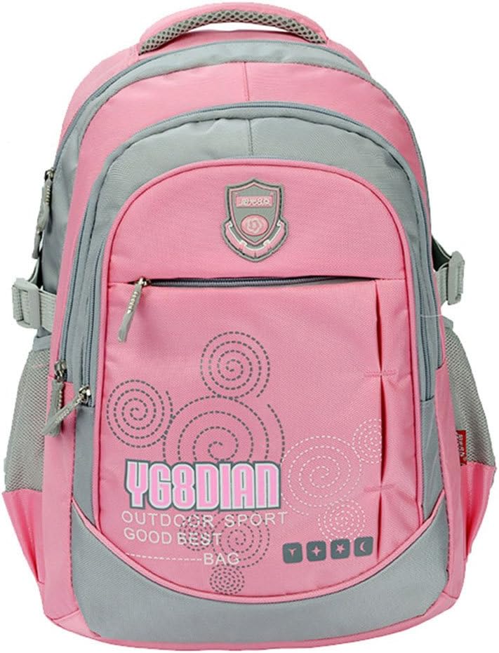 Classic Book Bag Lightweight Bookbag School Backpack for Girls Large Pink