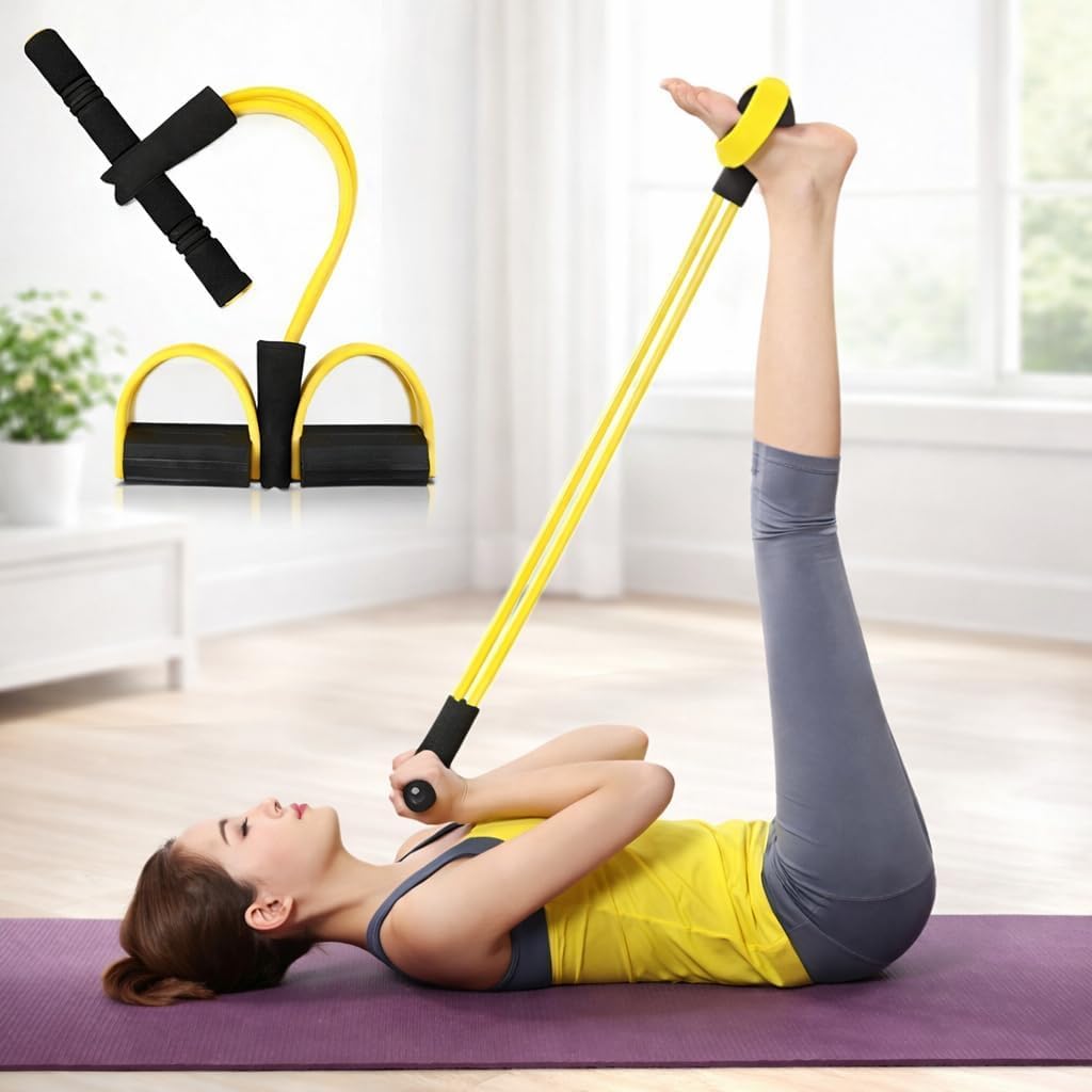 Pull Reducer Pedal Exercise Full Body Tummy Trimmer & Pedal Resistance Band | Home Gym Fitness Equipment for Yoga, Pilates, Crossfit, Strength Training, Weight Loss, Arm, Leg & Core Workout-image-42