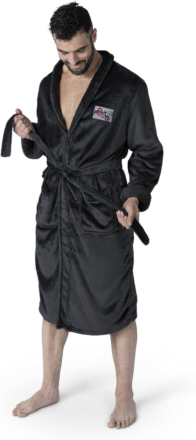 NCAA Team Pride Silk Touch Robe with Logo, Comfortable Lounge Wear for Men and Women