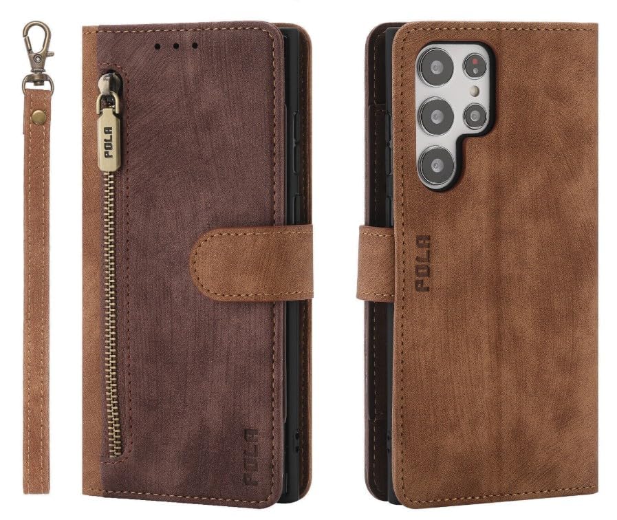 Étui pour Google Pixel 10 Pro marron idéal pour voyager léger avec vos cartes bancaires
