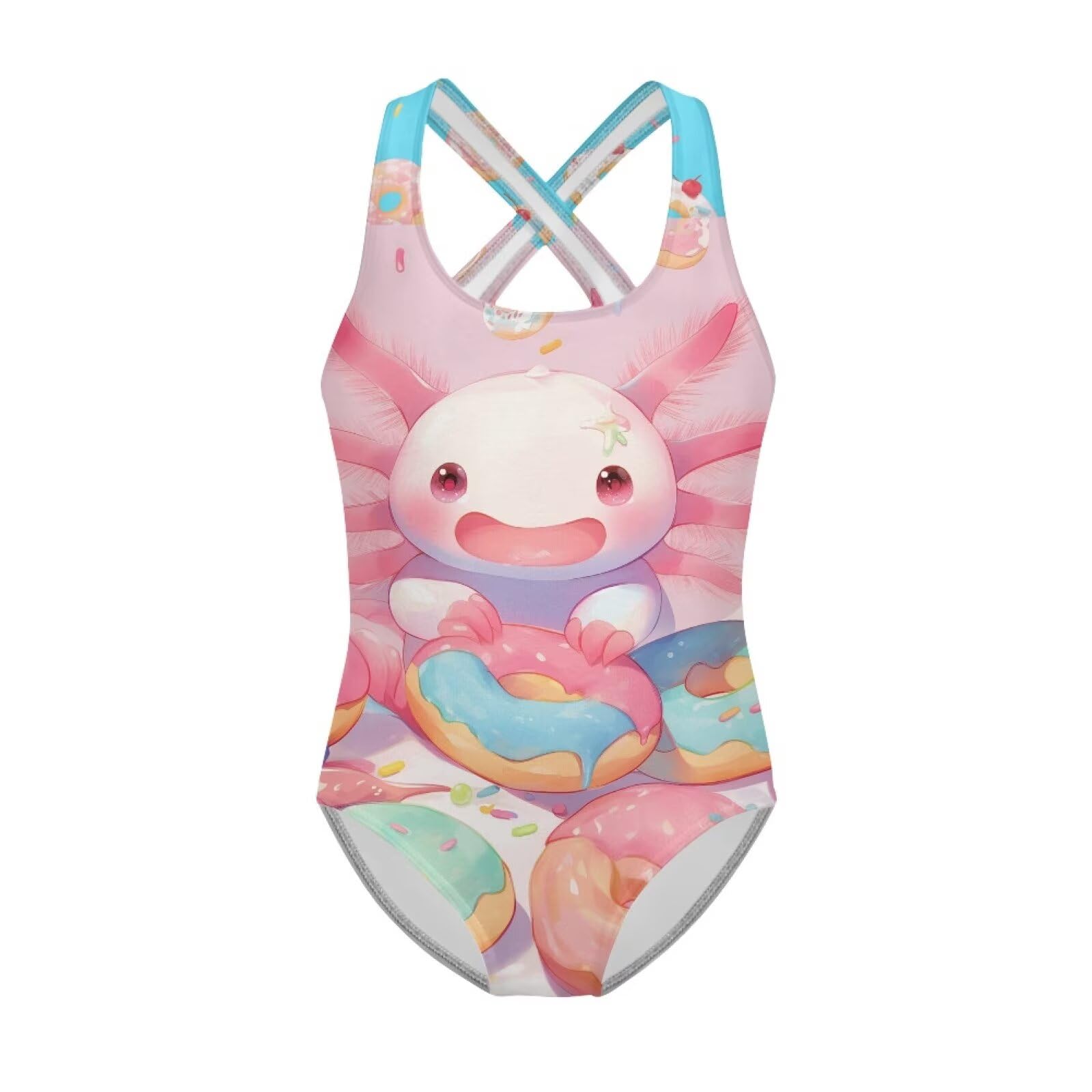 Girls Swimsuit Criss Cross Back 1-Piece Summer Beach Swiwmear