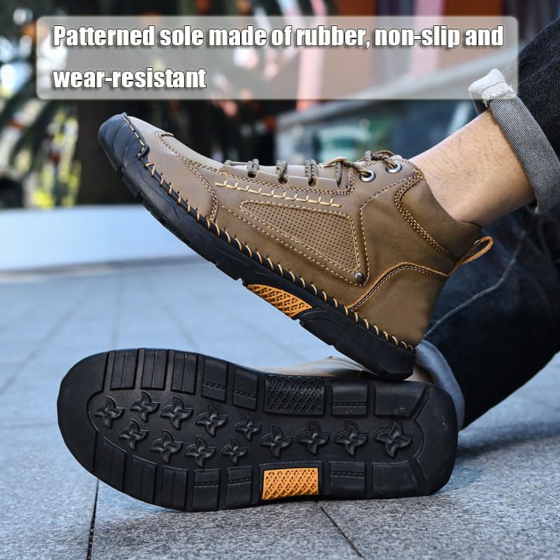 Cushygait Boots, Men's Comfortable Handmade Leather Boots, Waterproof Non-slip Arch Support Spacious Toe Box Leather Shoes2