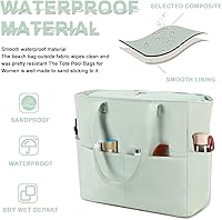 Vista 8 de Bluboon - Bolsa de playa impermeable para mujer, extra grande, con compartimento húmedo, para llevar de fin de semana, bolsa de piscina para viajes