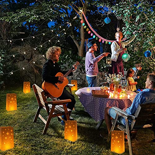 Stmarry White Paper Luminary Bags - 50-Pack Candle Lantern Bags thumb #7